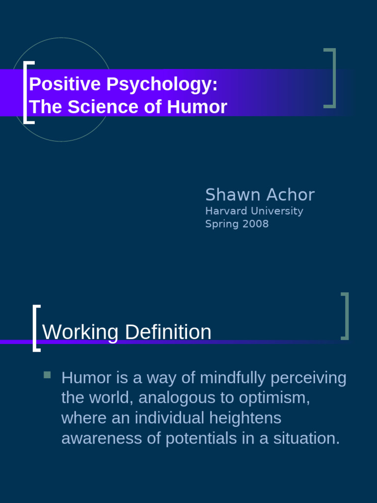 Benefits of Humor in Positive Psychology | PDF | Humour | Laughter