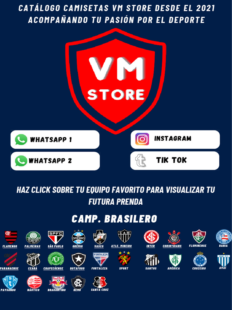 Catálogo Camisetas VM Store 2021 | PDF | Deportes | Asociación de ...