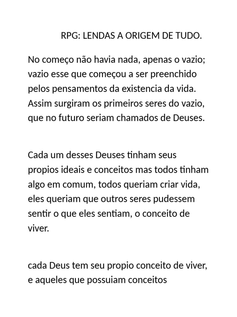 Origem Do Mundo Pdf Deus Mitologia Grega