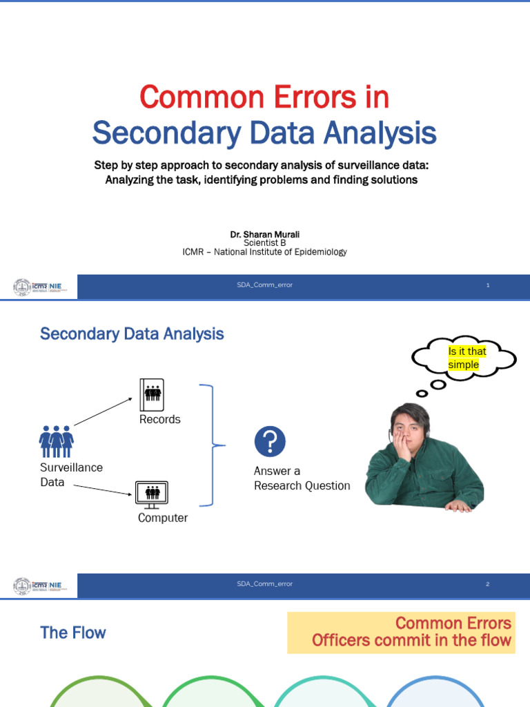 Common Errors in Secondary Data Analysis | PDF | Data | Data Analysis