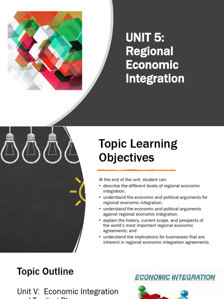 5 Levels of Regional Economic Integration | PDF | Free Trade Area ...