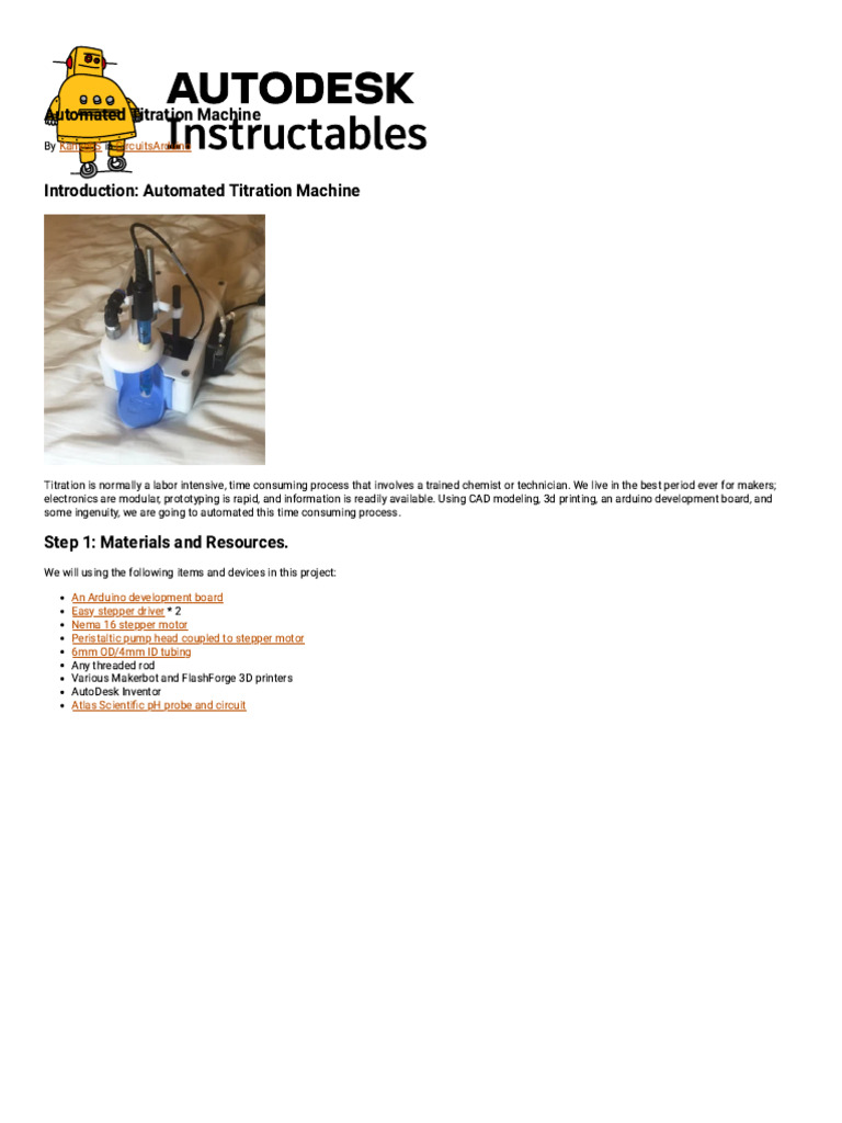 Automated Titration Machine Guide | PDF | 3 D Printing | Computing