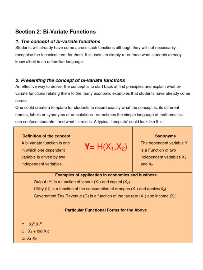 Understanding Bi-Variate Functions in Economics | PDF | Derivative ...