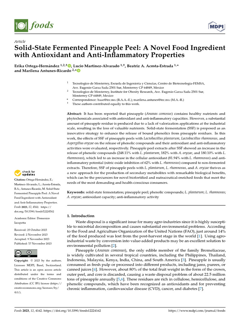 Foods 12 04162 | PDF | Mass Spectrometry | Polyphenol