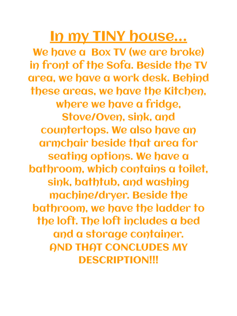 Tiny House Description | PDF
