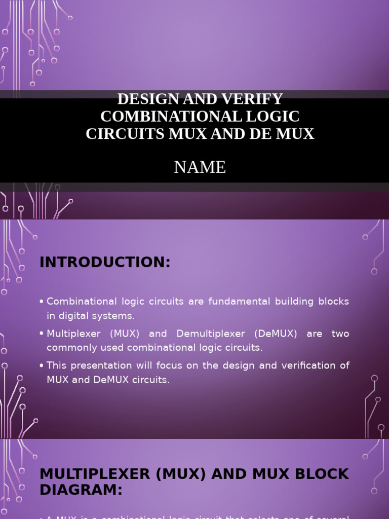 MUX and DeMUX Circuit Design Guide | PDF