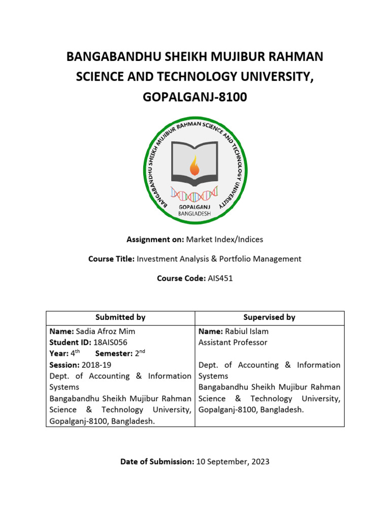 Investment Analysis Portfolio Management Pdf Stock Market Index