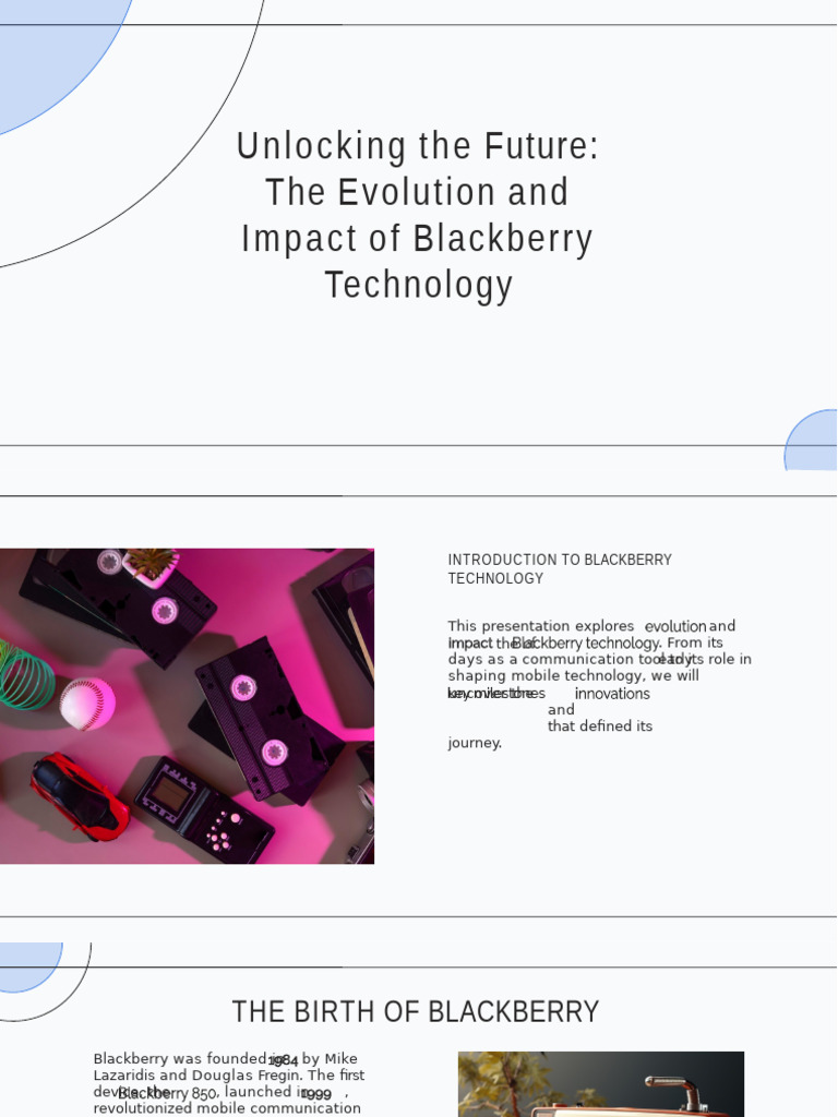 Slidesgo Unlocking The Future The Evolution and Impact of Blackberry ...