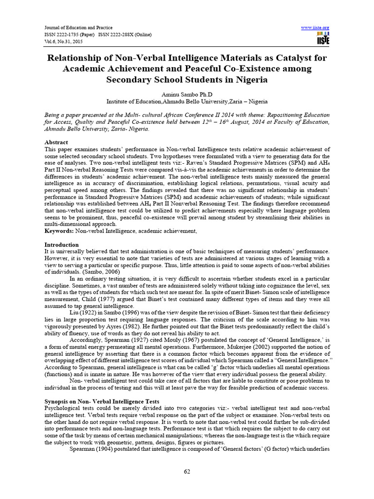 234638106 | PDF | Intelligence Quotient | Intelligence