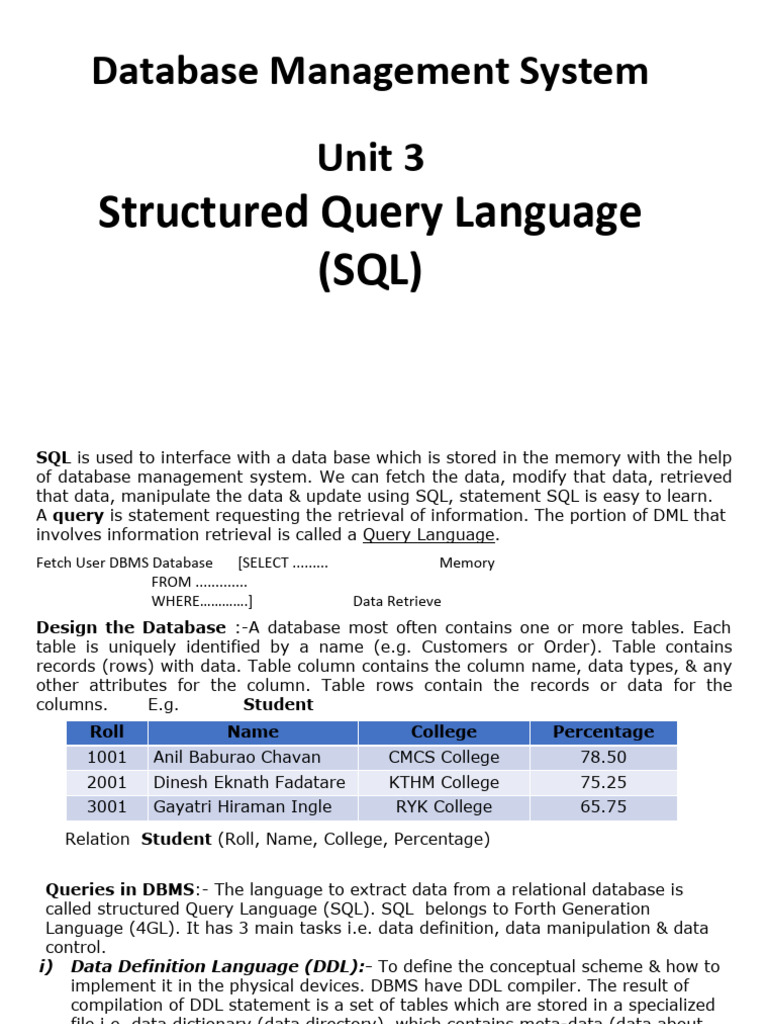 SQL Basics for Database Management | PDF | Computer Data | Data ...