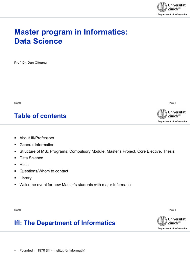 MSC Program Introduction 2023 DS | PDF | Computer Science | Artificial ...