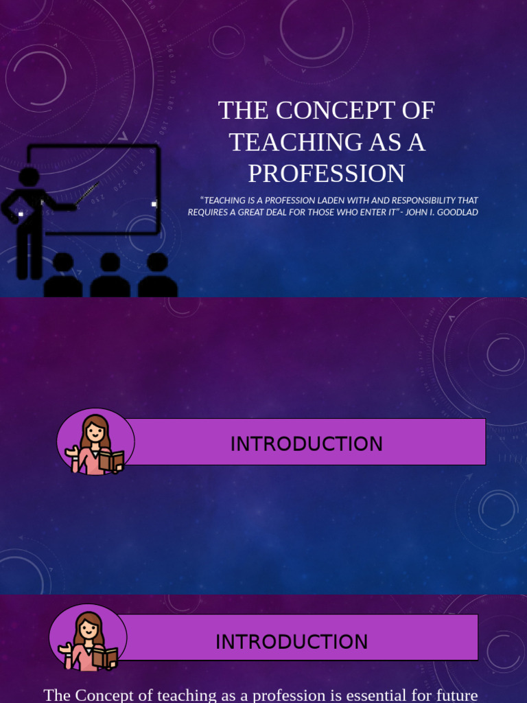 The concept of teaching as a profession pdf teachers profession