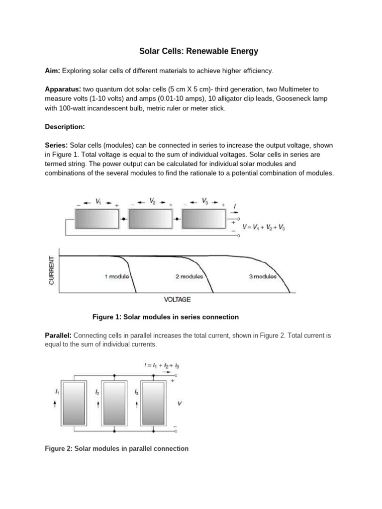 Solar Cell Manual | PDF