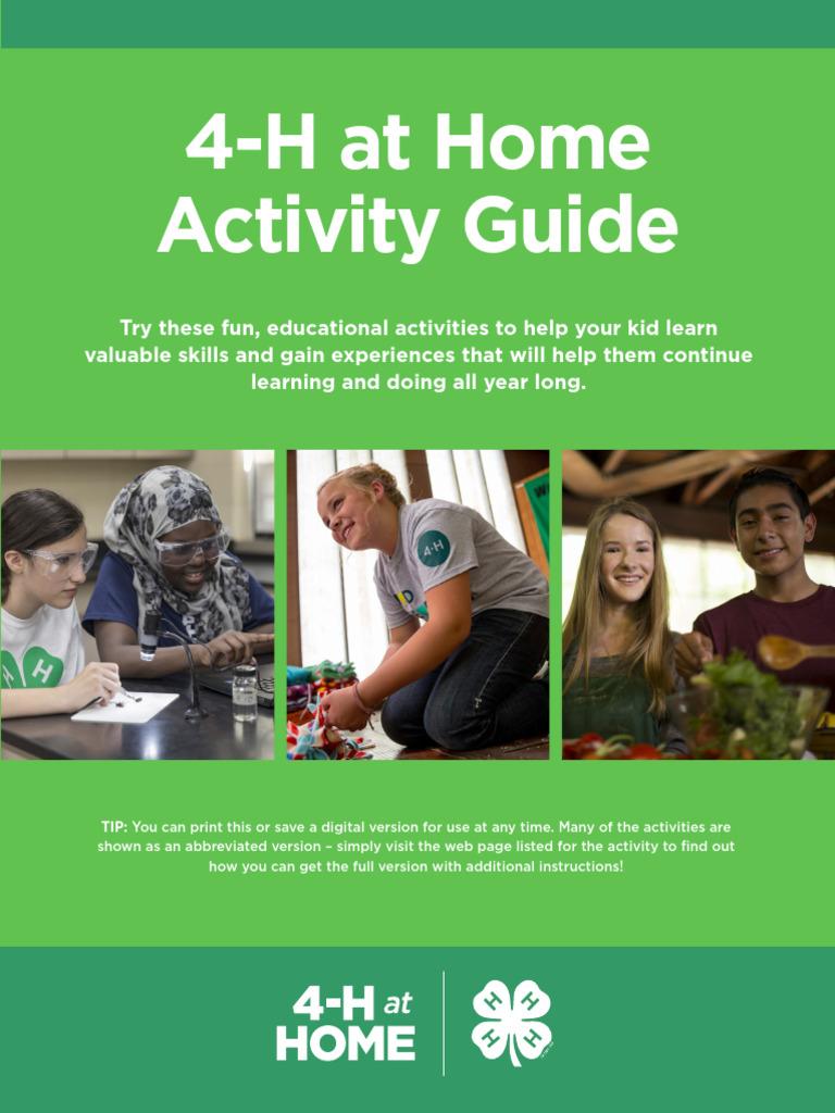 4H at Home Activity Guide | PDF | Seam (Sewing) | Bullying