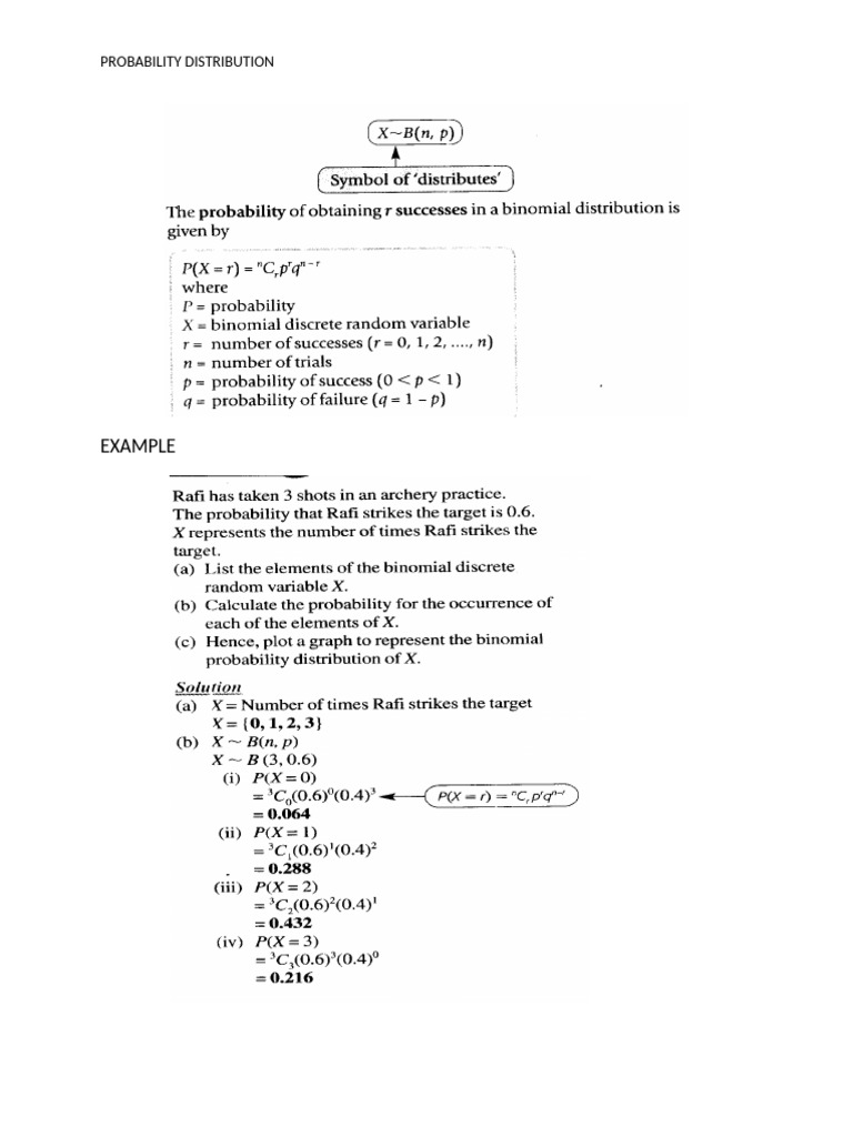 Probability Distribution Examples | PDF