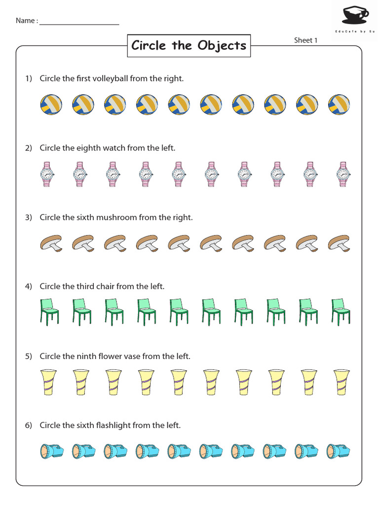 Ordinal Numbers Coloring Worksheet | PDF