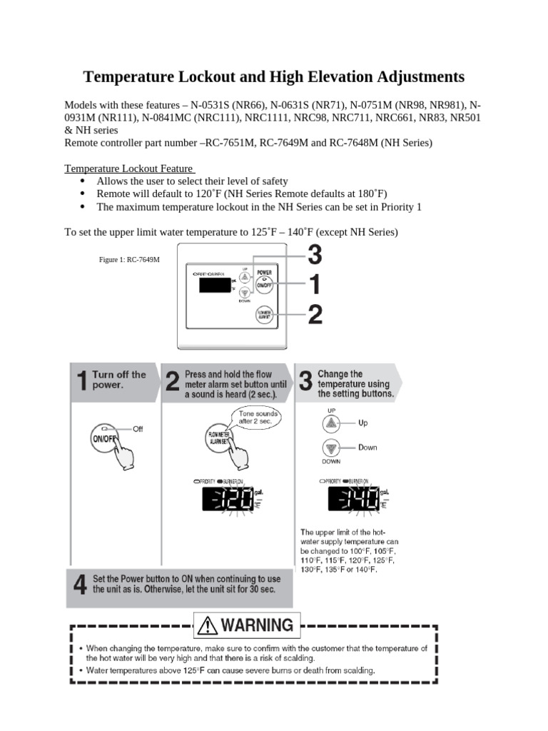 Temperature Lockout | PDF | Water Heating | Electrical Connector