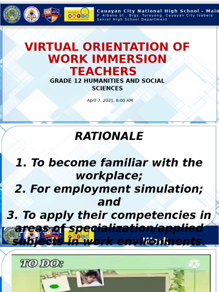 Virtual Orientation for Grade 12 HUMSS | PDF | Learning | Education Theory