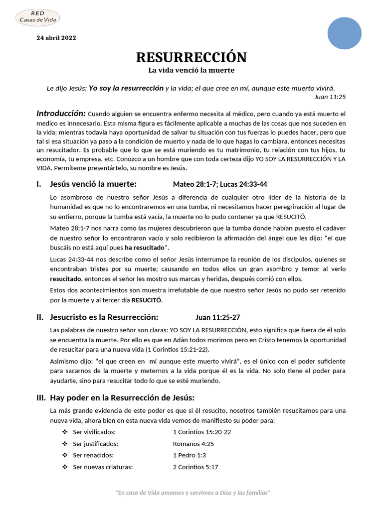 Yo Soy LA RESURRECCION | PDF | La resurrección de Jesús | Cristo (título)