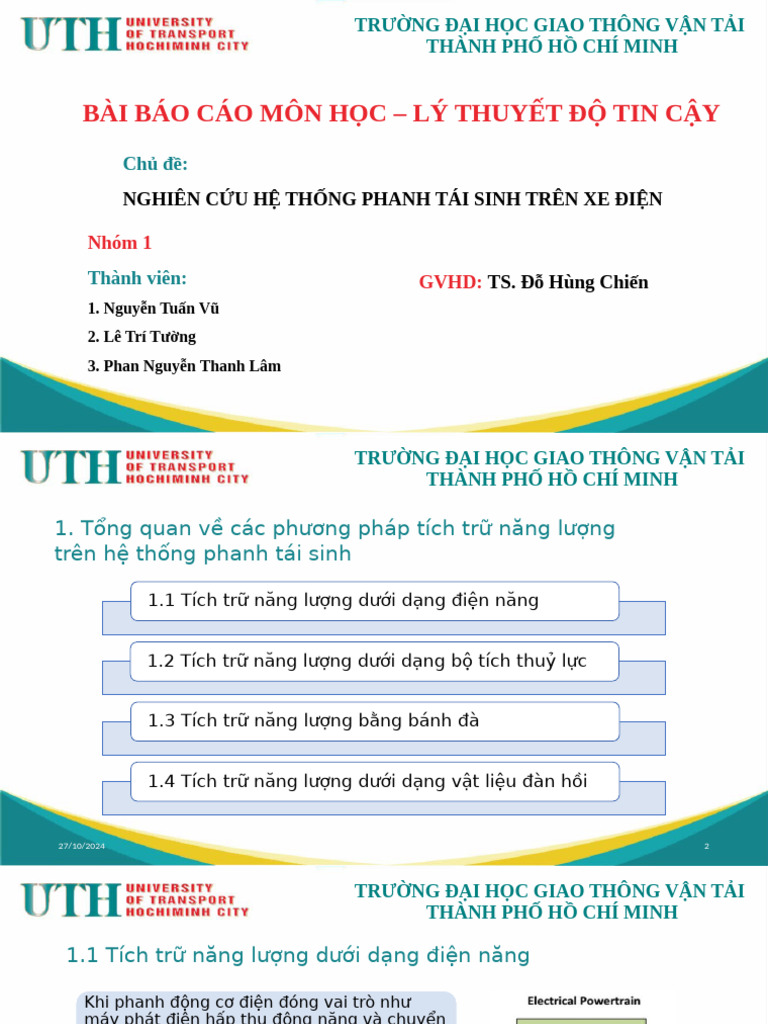 Báo Cáo Tuần 2 - Tổng Quan, Đánh Giá Nghiên Cứu, Độ Tin Cậy Của Phanh ...