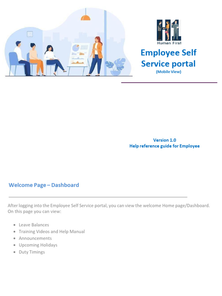 h1 HR App-Mobile Help Manual-Click Here To View | PDF | Software ...