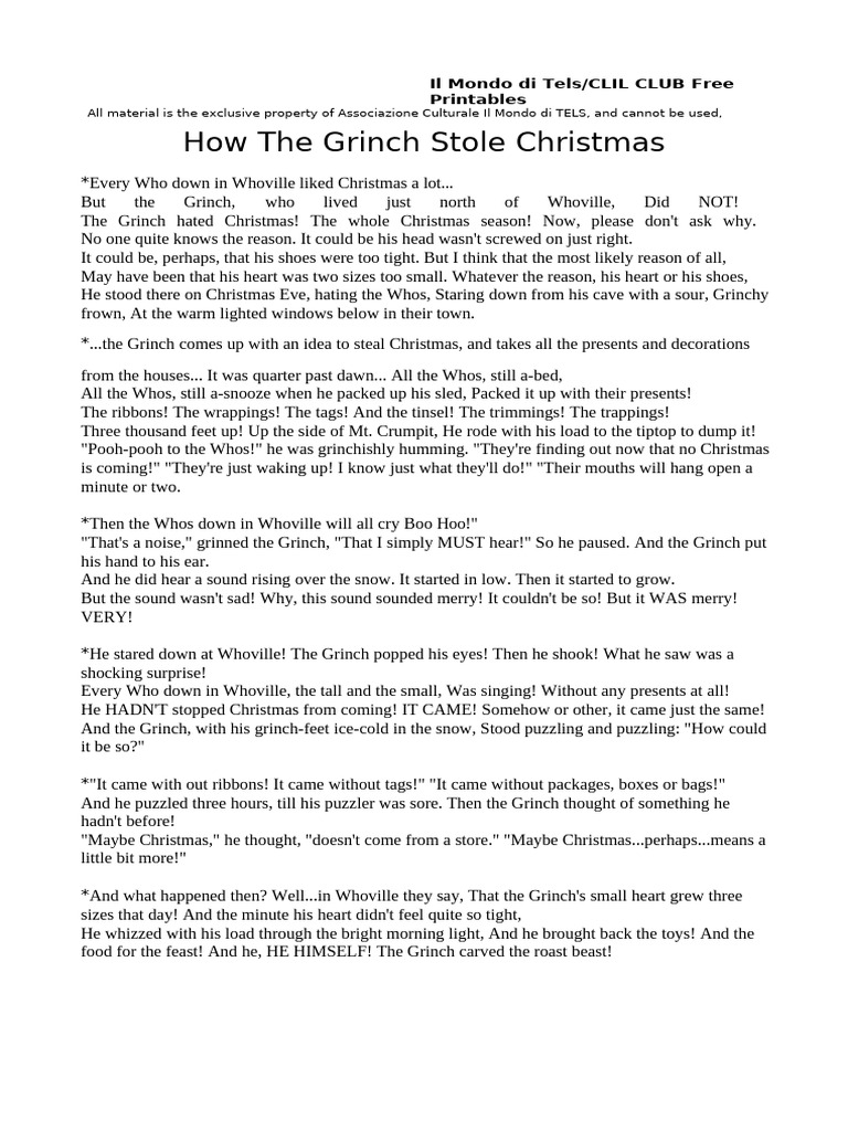 26 - how the grinch stole christmas | pdf | dr. seuss