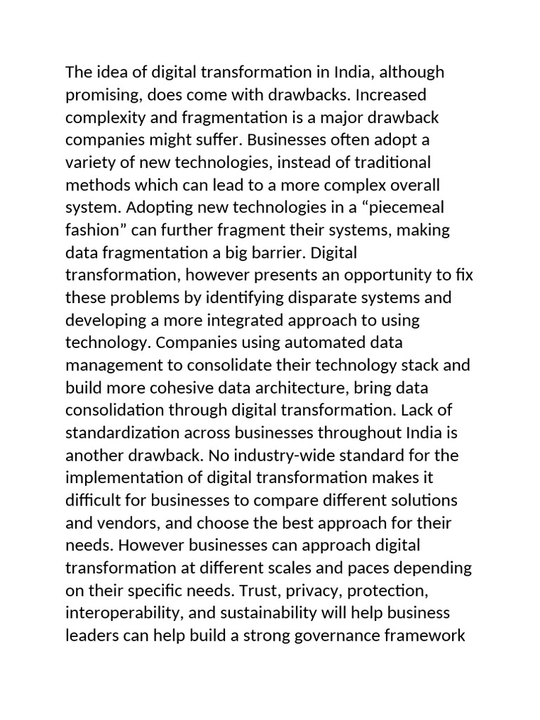 Disadvantages of Digital Transformation | PDF | Computer Security ...