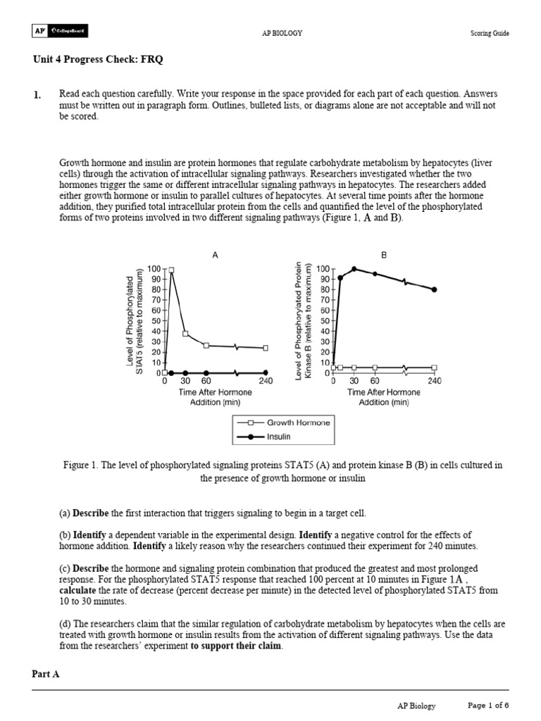 Unit 4 Frq Pdf Hormone Cell Cycle