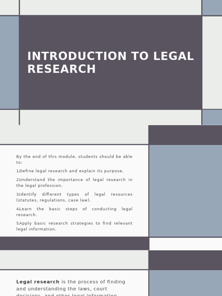 Legal Research Essentials for Professionals | PDF | Case Law | Lawyer