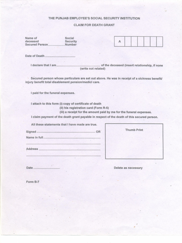 B-7 Form | PDF
