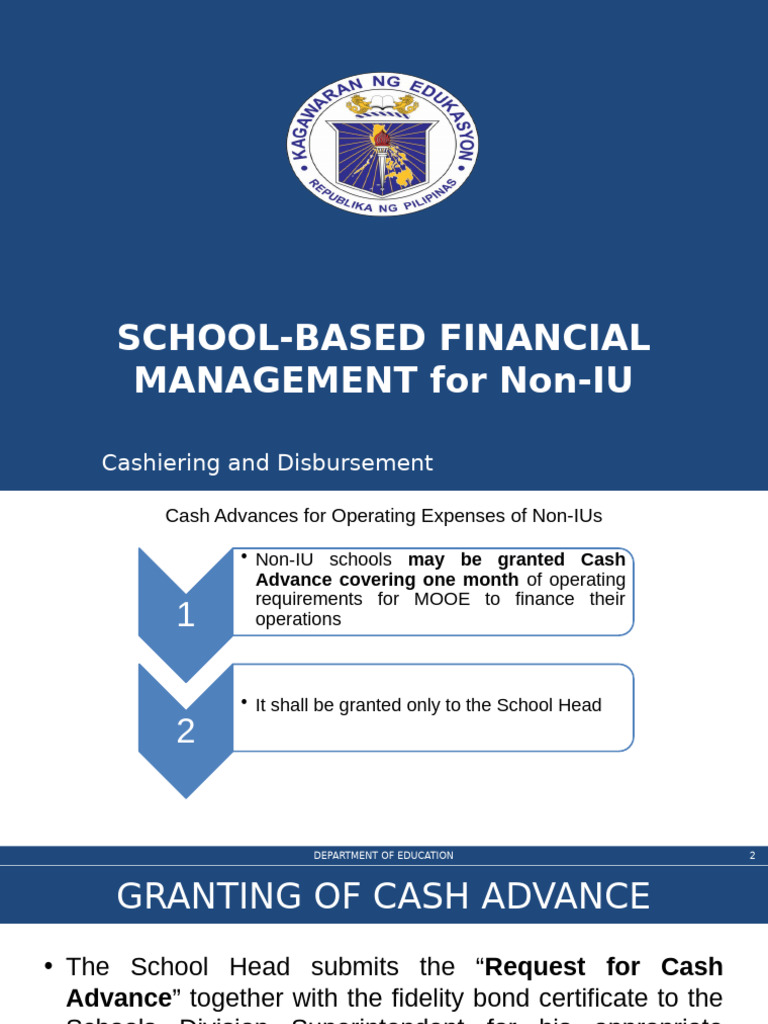 School MOOE Cash Advance Process Guide | PDF | Receipt | Bookkeeping