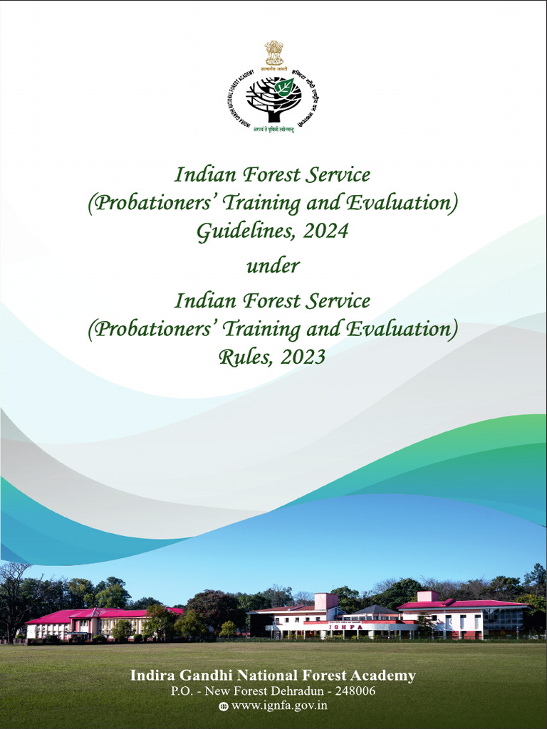 IFS Probationers' Training Guidelines 2024 | PDF | Forestry | Probation