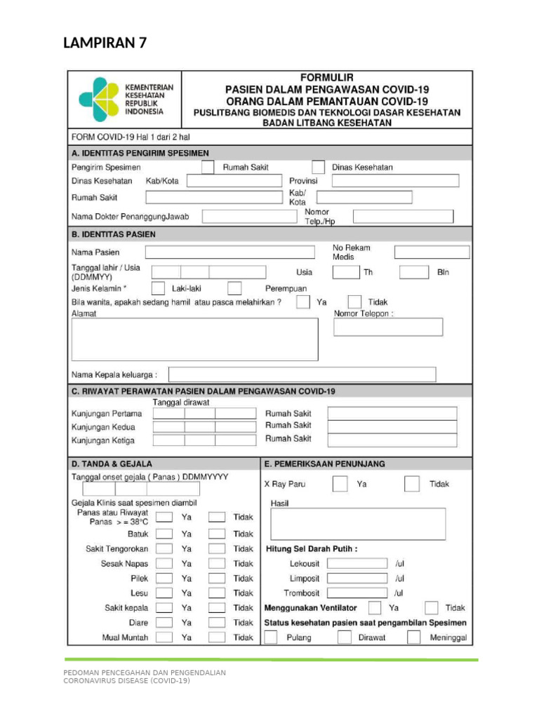 FORM U Swab Covid | PDF