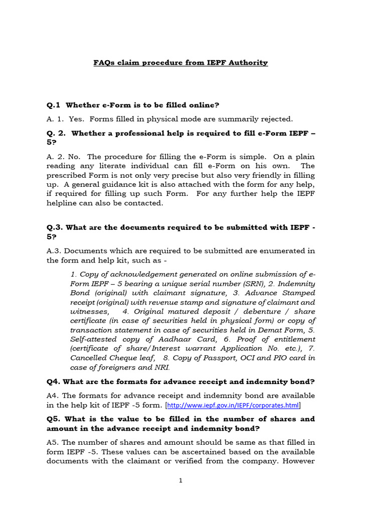 IEPF5Form 25072019 | PDF