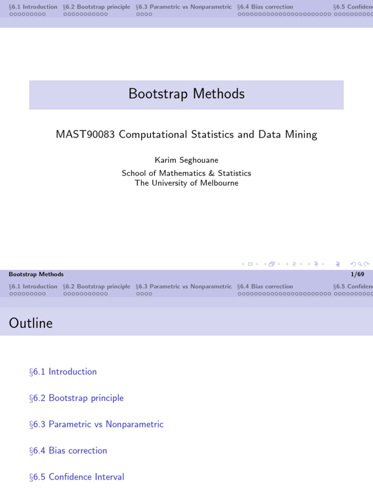 Bootstrap Methods in Statistics | PDF | Bootstrapping (Statistics ...