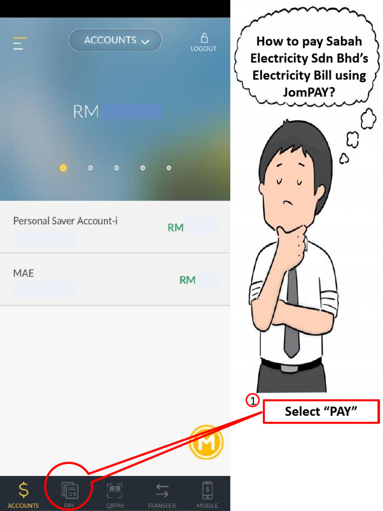 JomPAY Guide for Sabah Electricity Bill | PDF