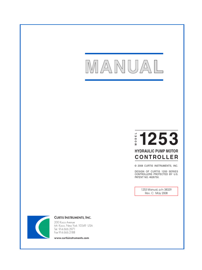 Curtis 1253 Controller Manual | PDF | Fuse (Electrical) | Switch