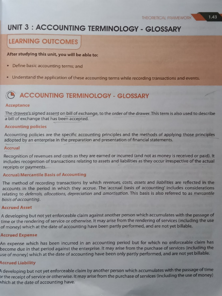 Account Glossary | PDF | Expense | Accrual