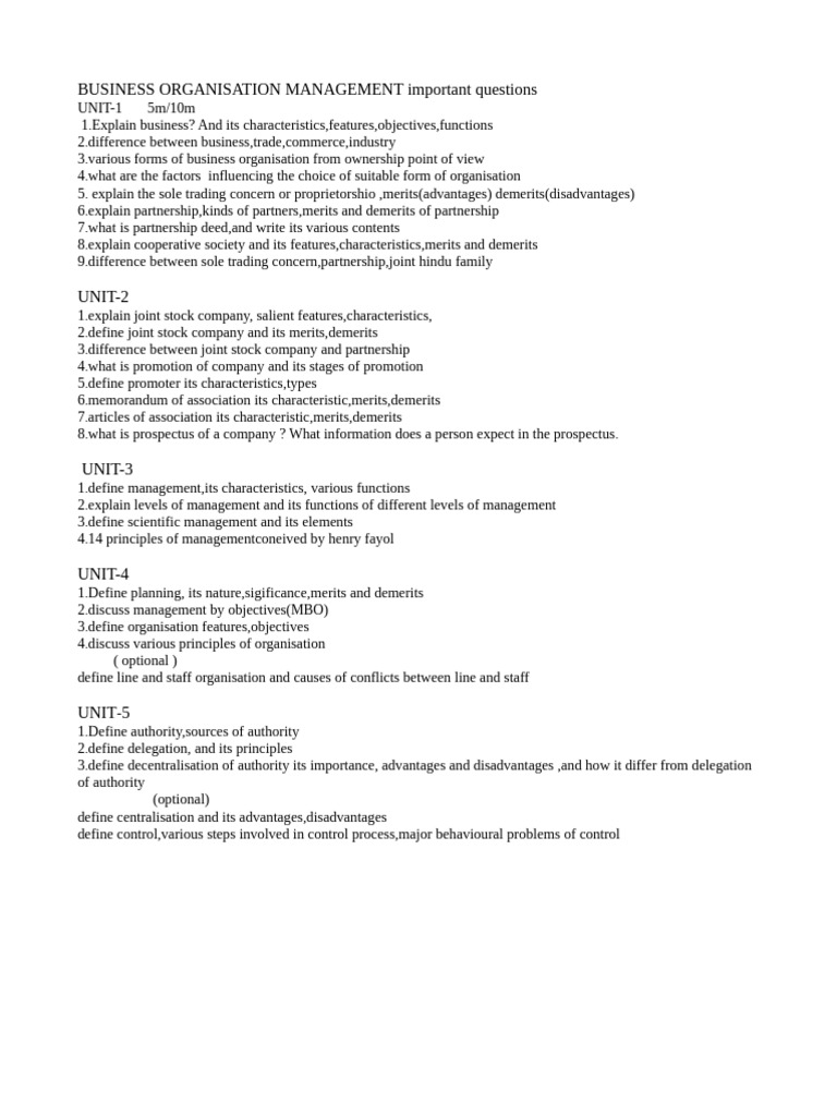 Key Questions in Business Management | PDF | Business