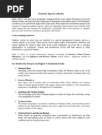 Endangered and Endemic Species in India | PDF | Endangered Species ...