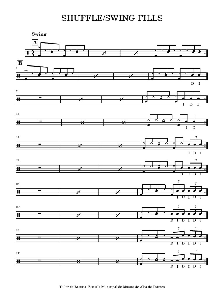 Rellenos de Shuffle y Swing | PDF