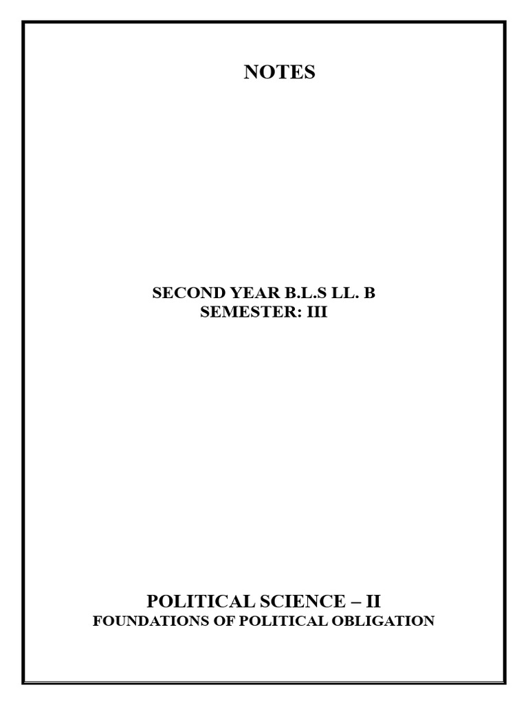 Political Science II | PDF | Power (Social And Political) | Legitimacy ...