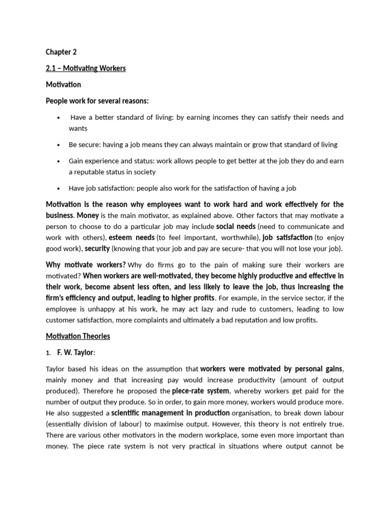 Motivating Workers: Theories & Strategies | PDF | Employment | Recruitment