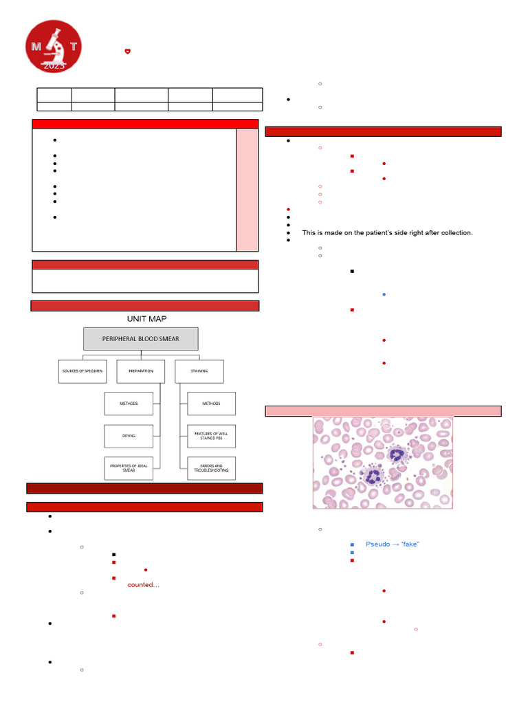 HMlab10 Peripheral Blood Films | PDF | Staining | White Blood Cell
