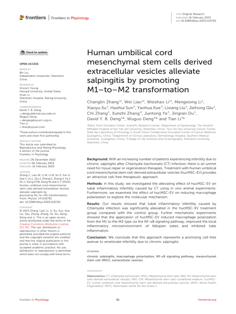 Human Umbilical Cord Mesenchymal Stem Cells Derived Extracellular ...