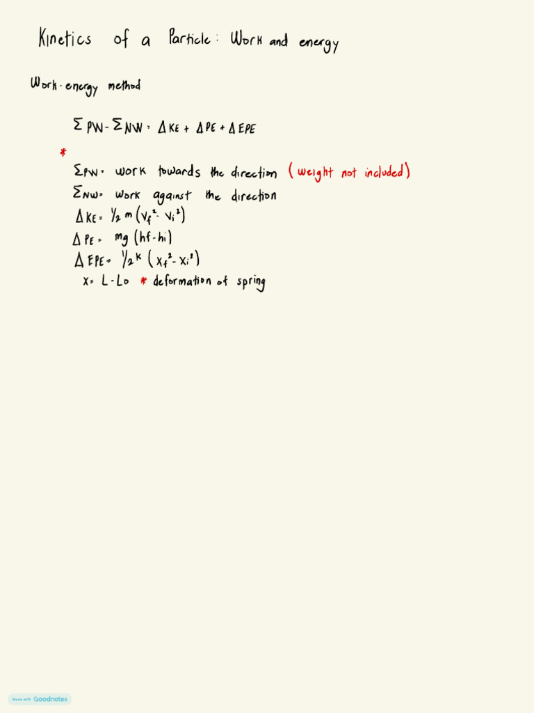 Work-Energy Method for Particle Dynamics | PDF