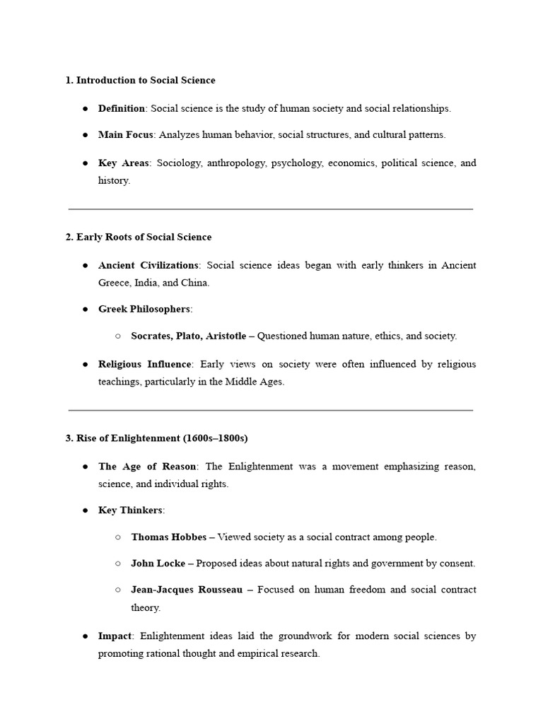 History of social science pdf social sciences science