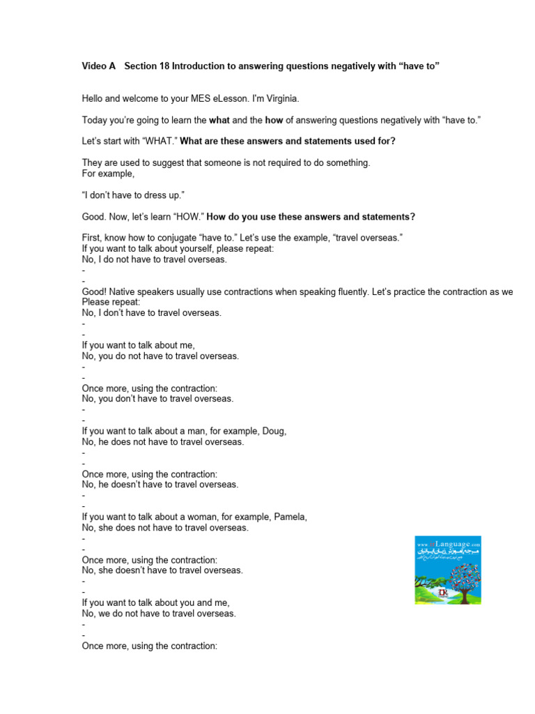Introduction English Vol. D 18 | PDF | Grammatical Conjugation ...