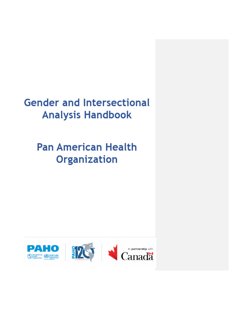 Gender And Intersectional Analysis Handbook 2024 Pdf Gender Studies