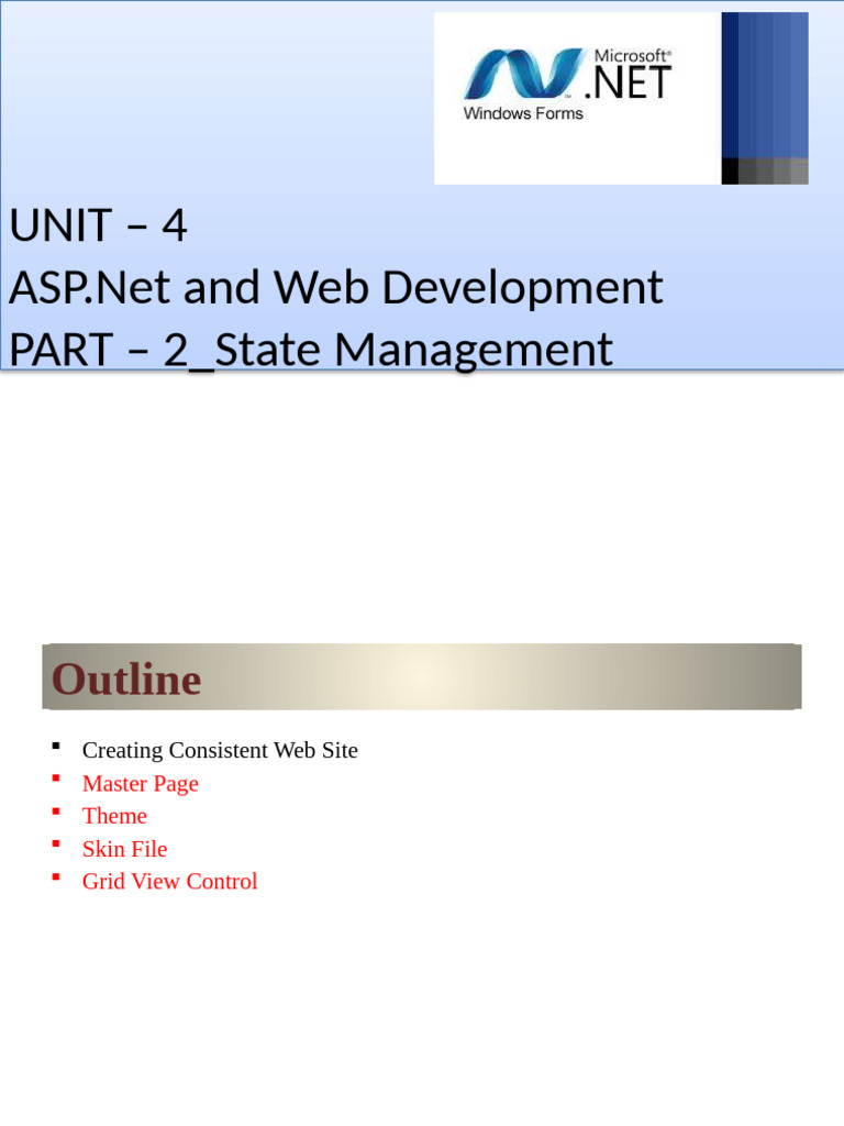 Unit 4 asp and web development part 2 pdf http cookie world